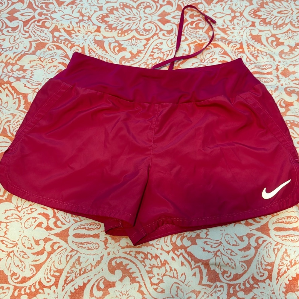 Nike Dri Fit pink shorts with inside underwear lining